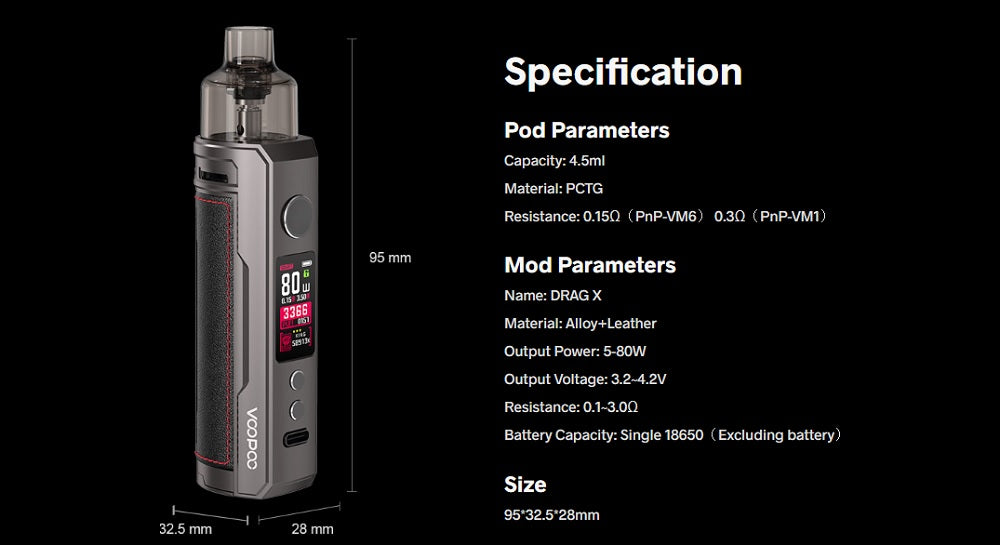 Voopoo Drag X 80W Pod Kit Dubai , Abu Dhabi UAE , Saudi Arabia , Riyadh