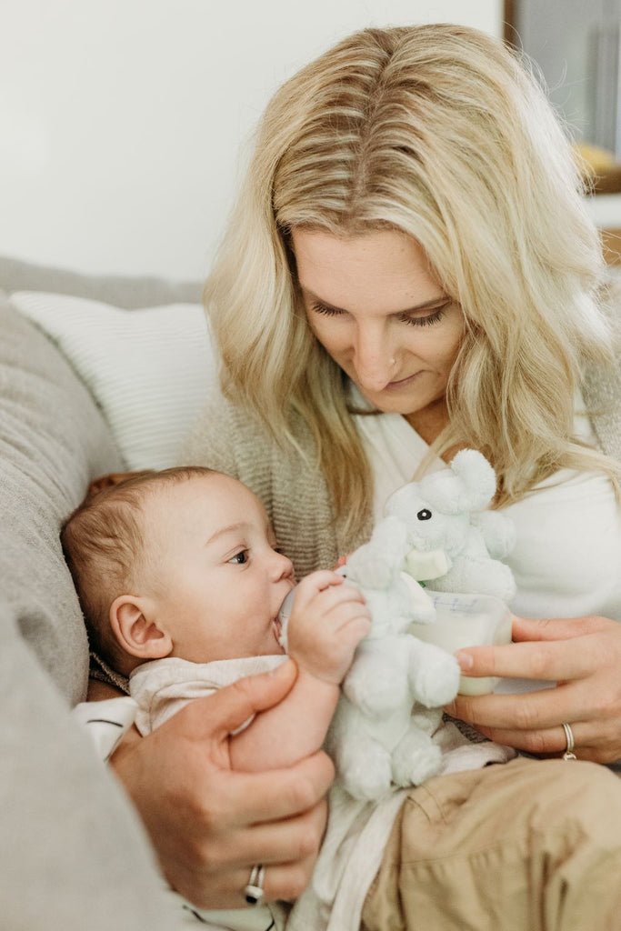 Mom using Bottle Buddies