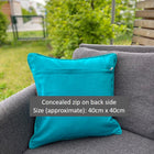 Cushion Cover-border stripes pattern4 turquoise
