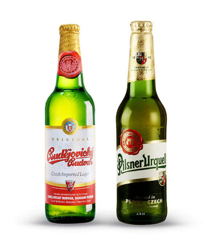 Cervezas checas Budejovicky Y Urquell