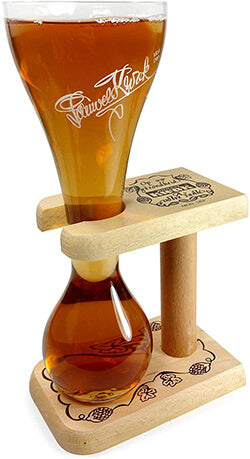 vaso kwak de madera y cristal - escerveza