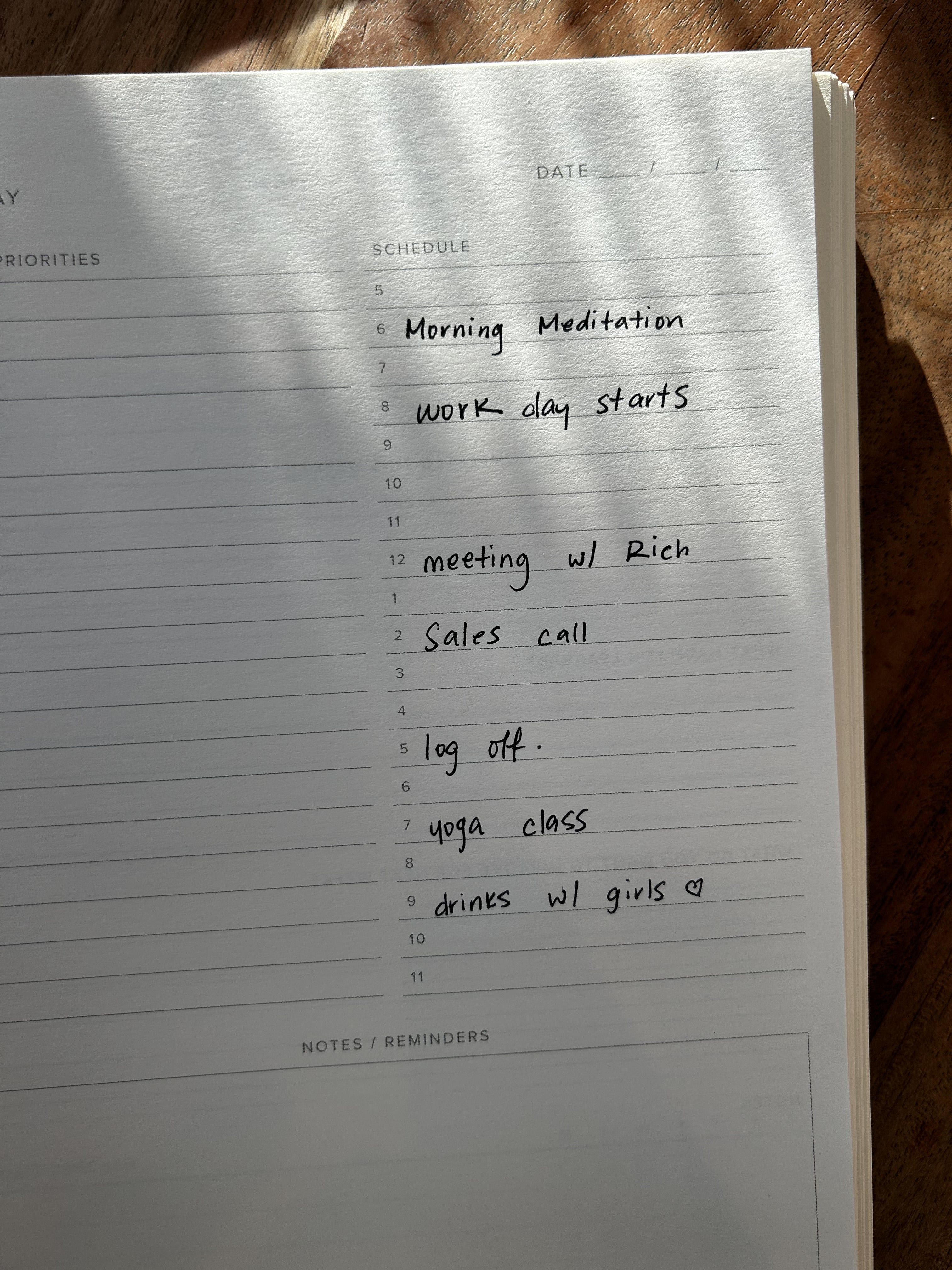 daily focus planner