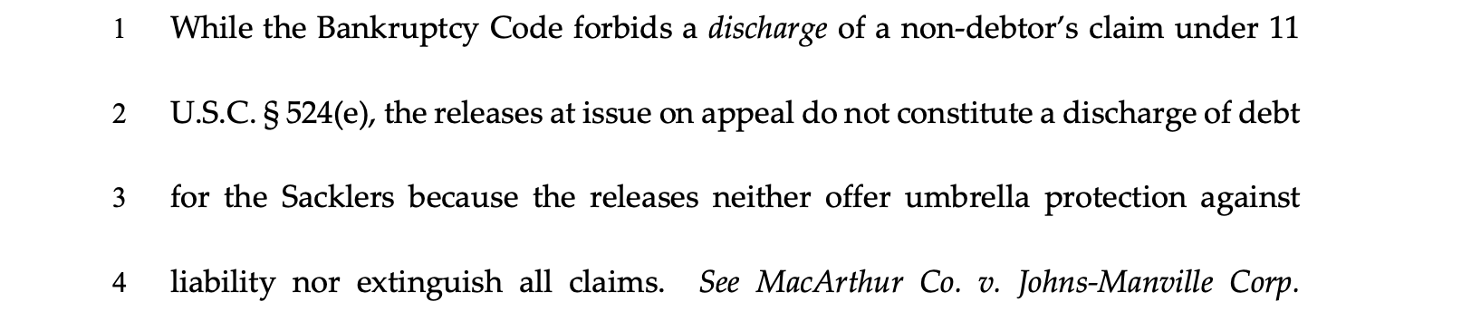 Discharge vs. Third-Party Release