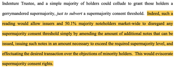 Restructuring Consent Thresholds