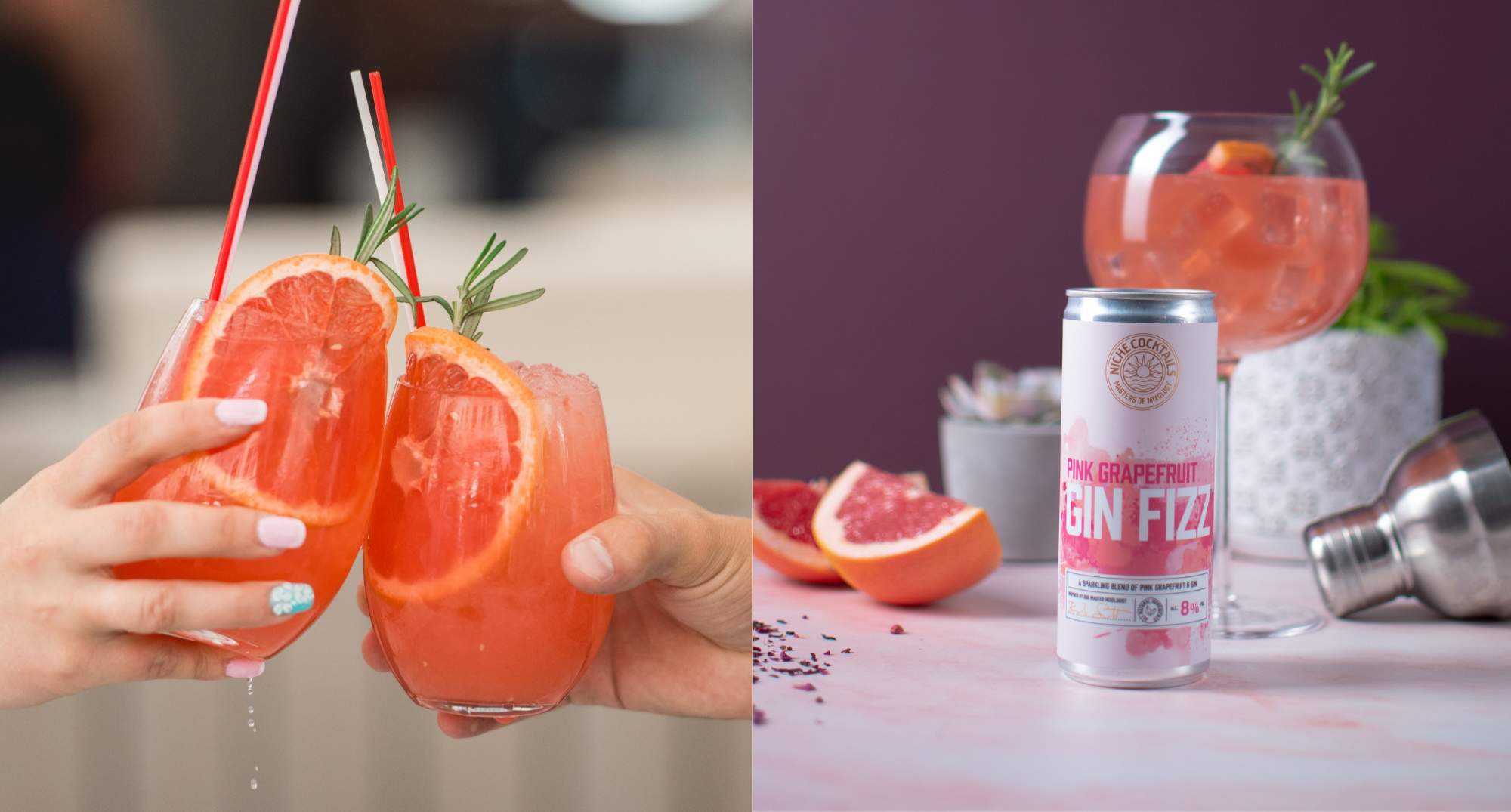 pink grapefruit gin fizz - perfect summer recipe
