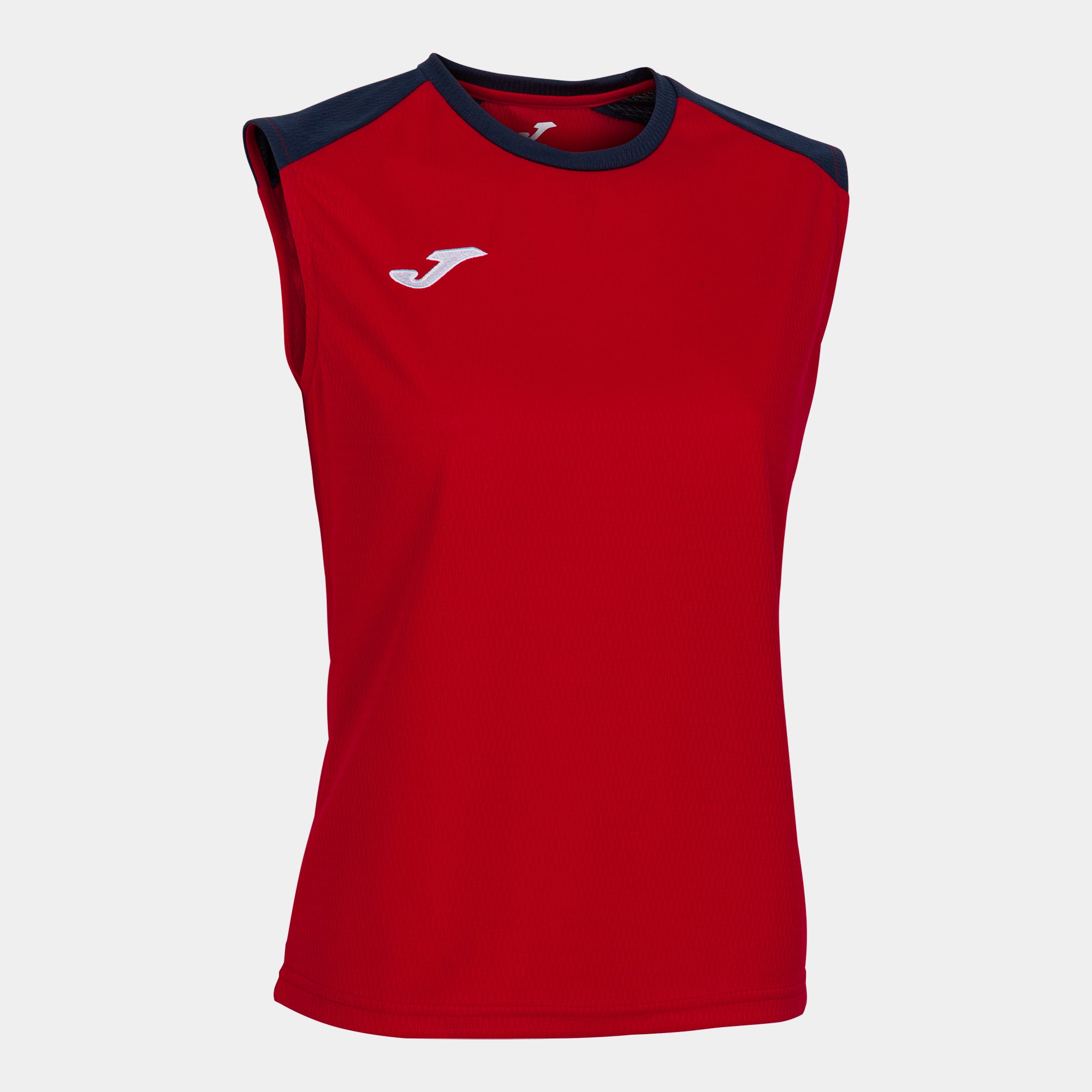 Joma Eco Championship Sleeveless Ladies Tee (Red/Dark Navy)