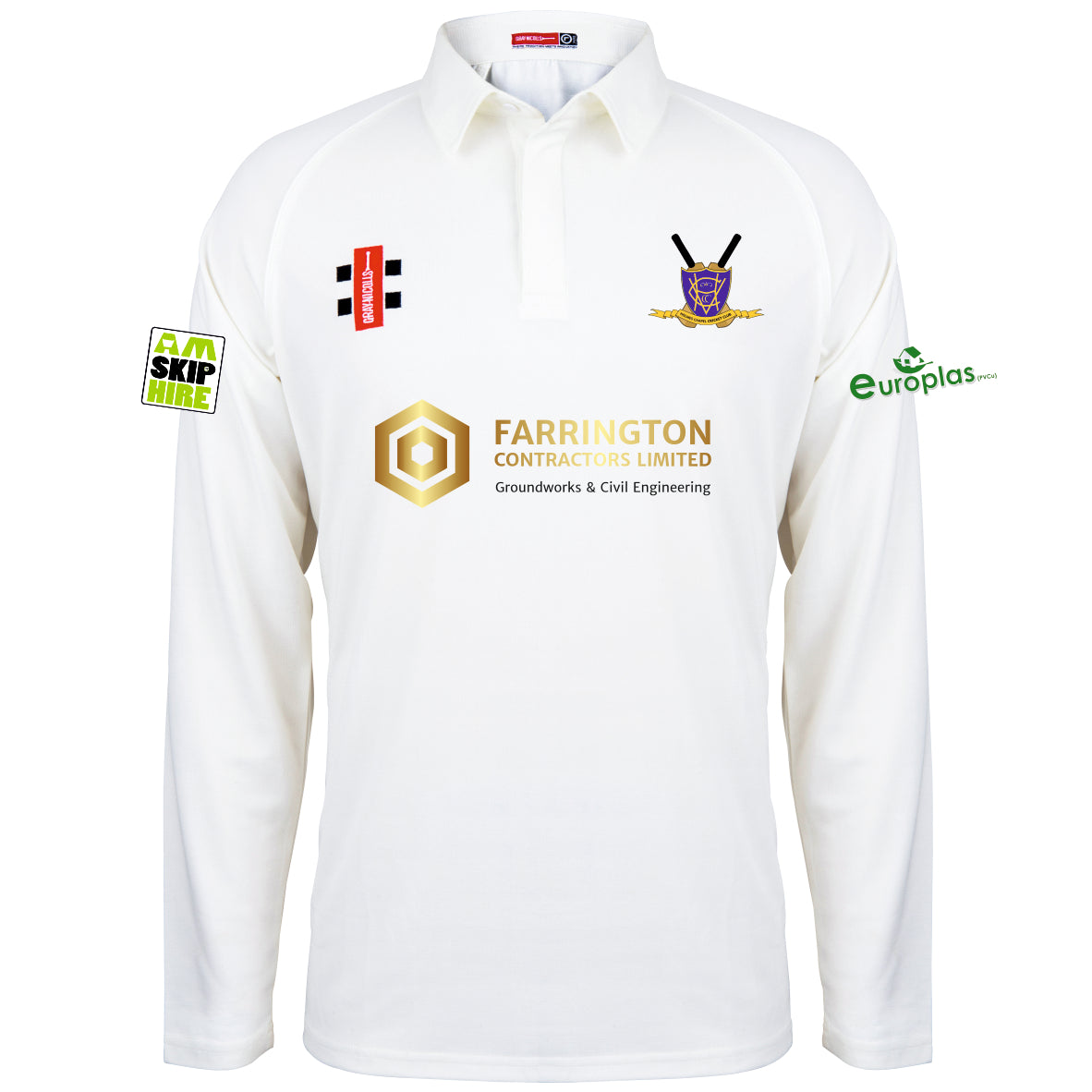 Holmes Chapel CC Gray Nicolls Matrix V2 LS Shirt (Ivory)