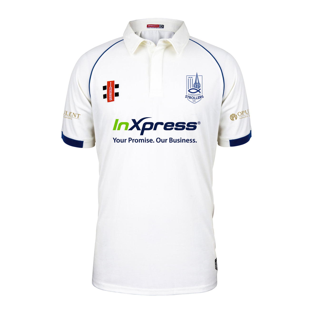 Fownhope Strollers CC Gray Nicolls Matrix V2 SS Shirt (Ivory/Navy)