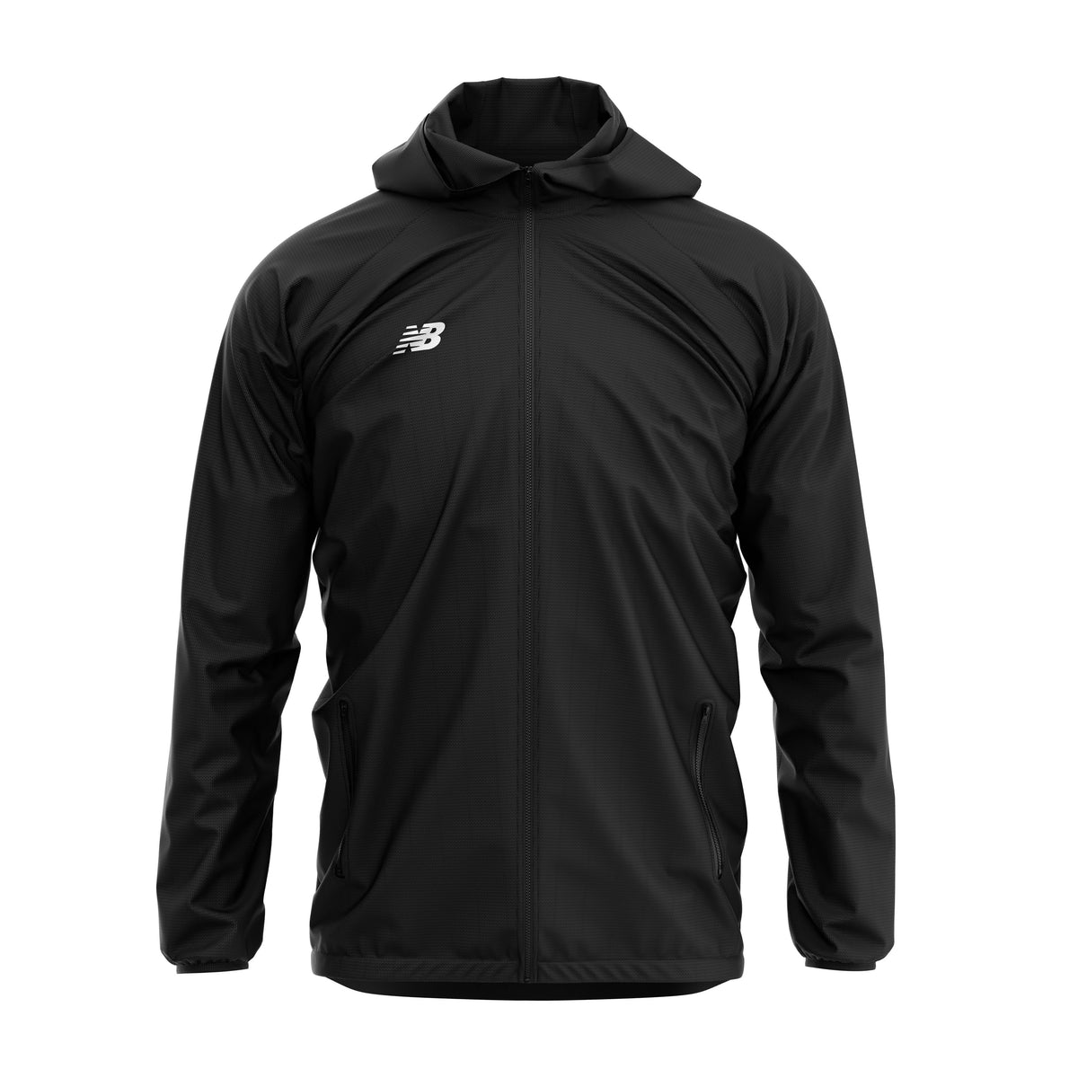 New Balance Teamwear Training Rain Jacket (Black) – Customkit.com