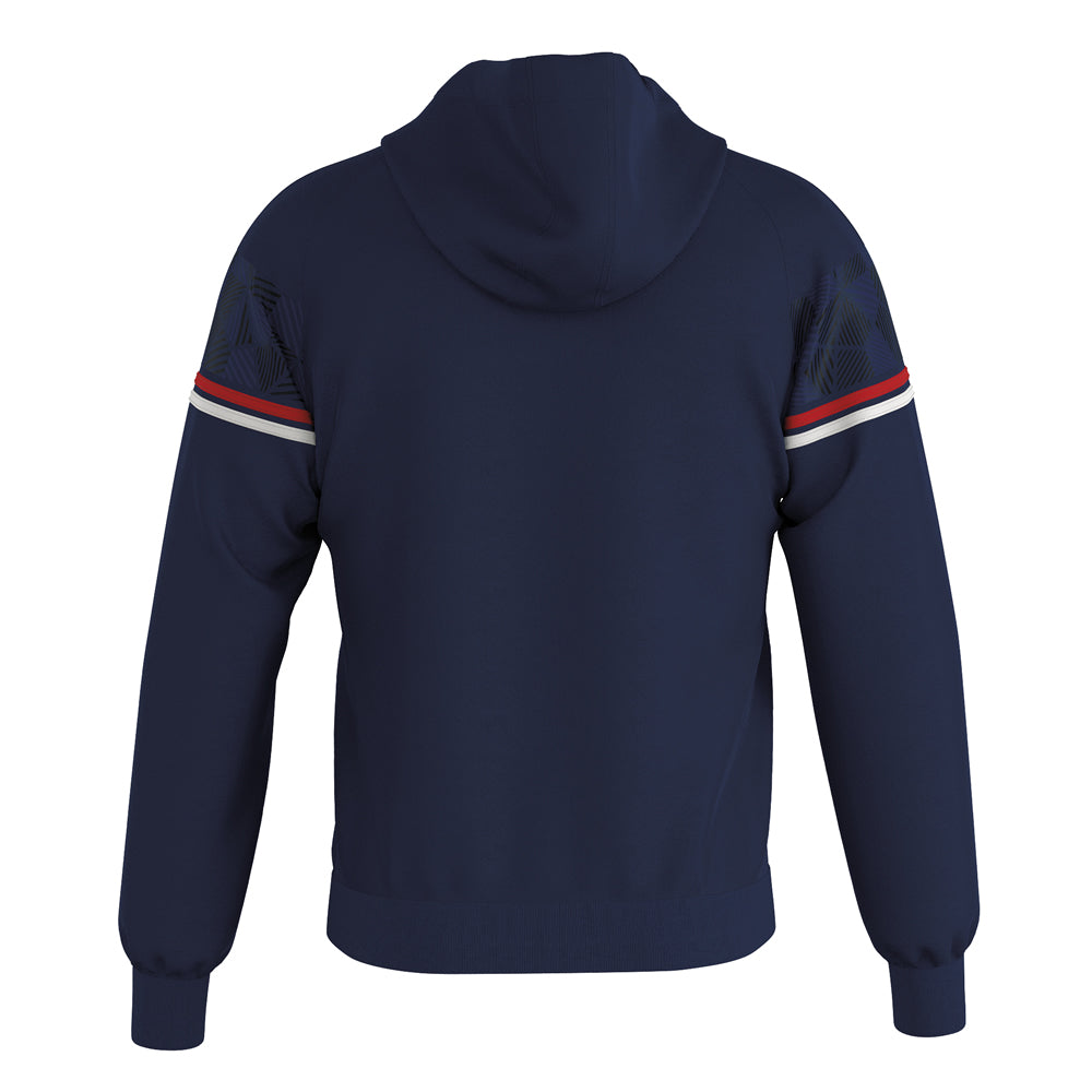 Errea Dragos Full-Zip Hooded Top (Navy/Red/White)