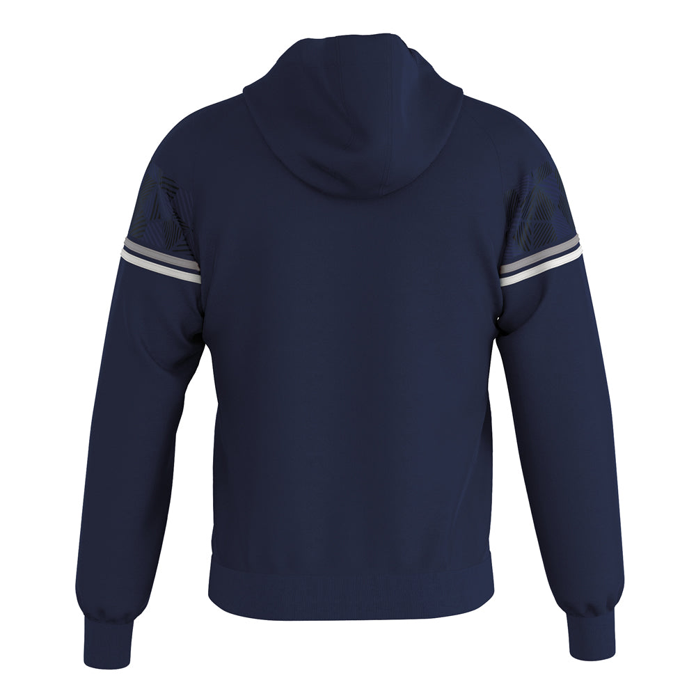 Errea Dragos Full-Zip Hooded Top (Navy/Grey/White)