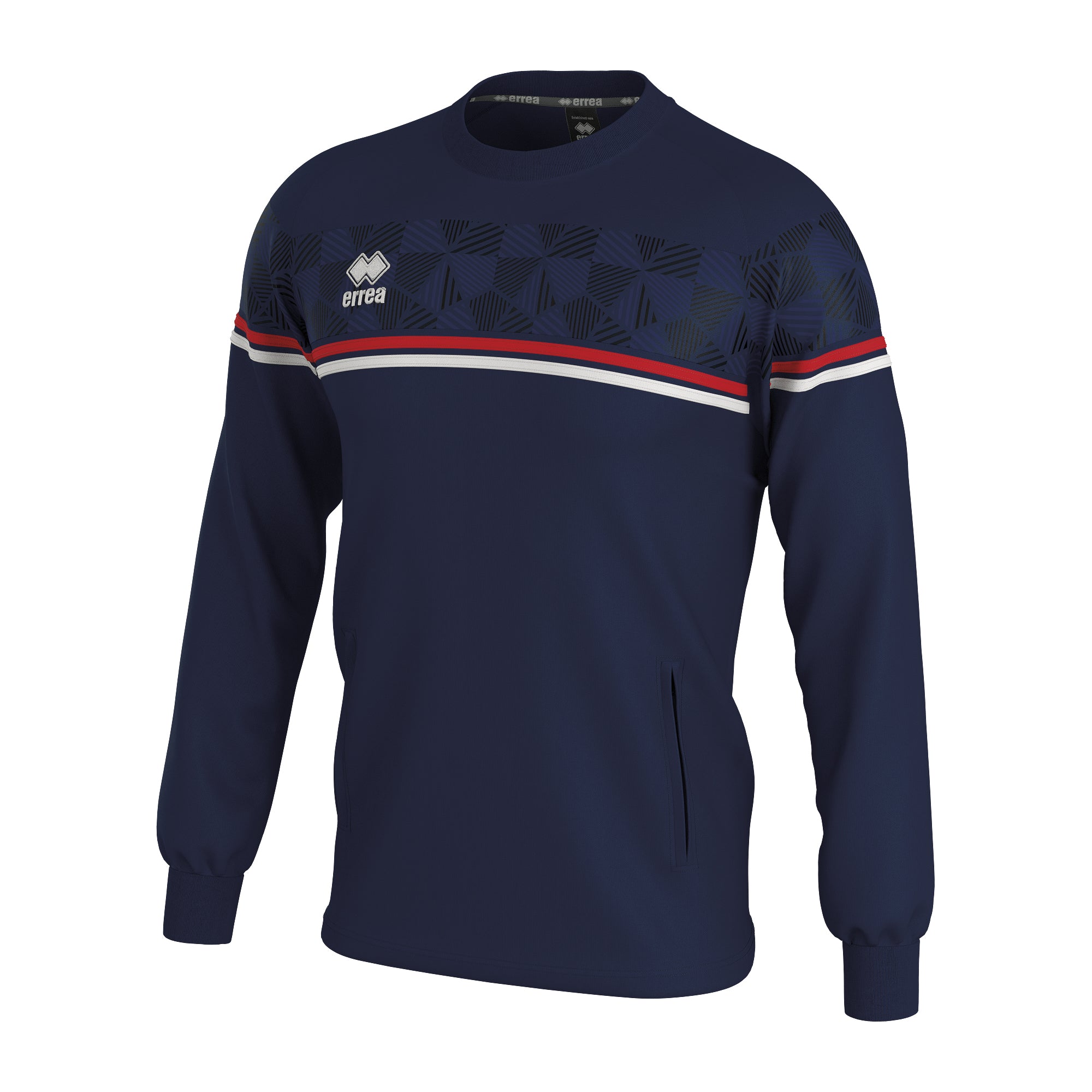 Errea Davis Crew Top (Navy/Red/White)