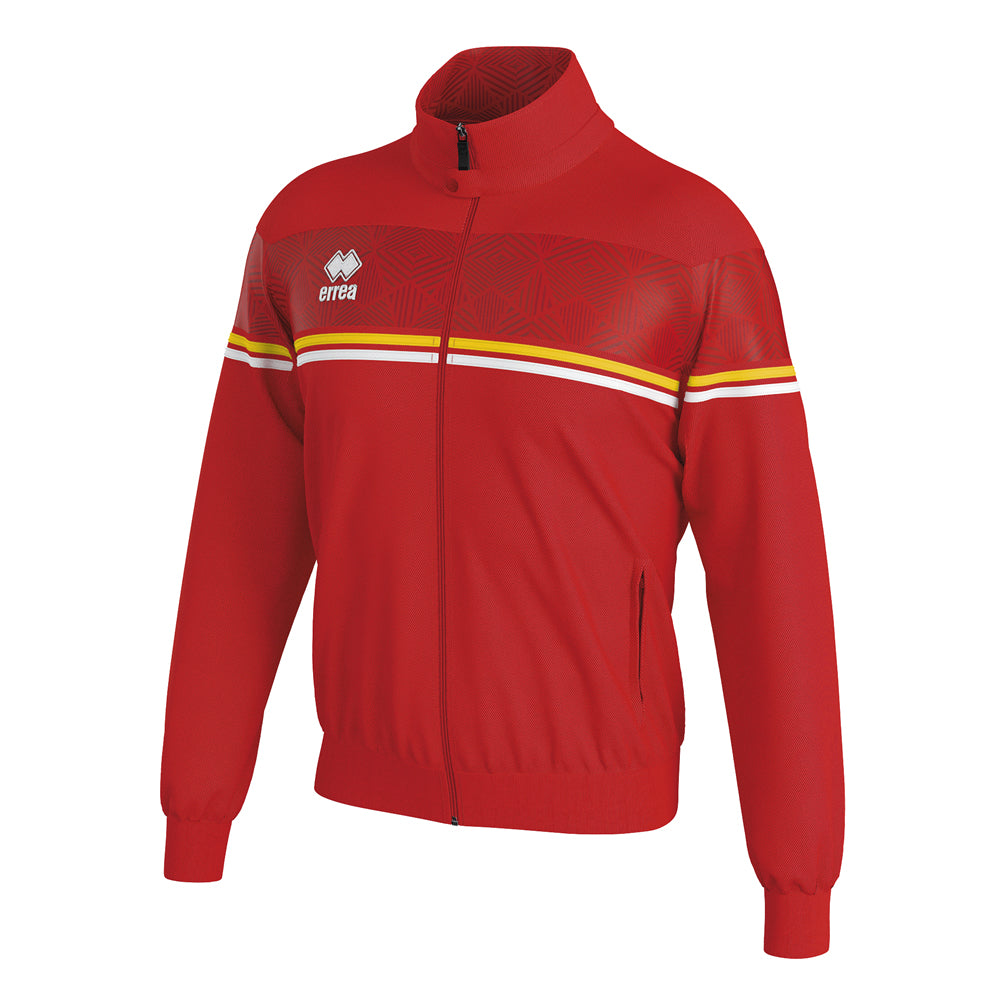 Errea Donovan Full-Zip Jacket (Red/Yellow/White)