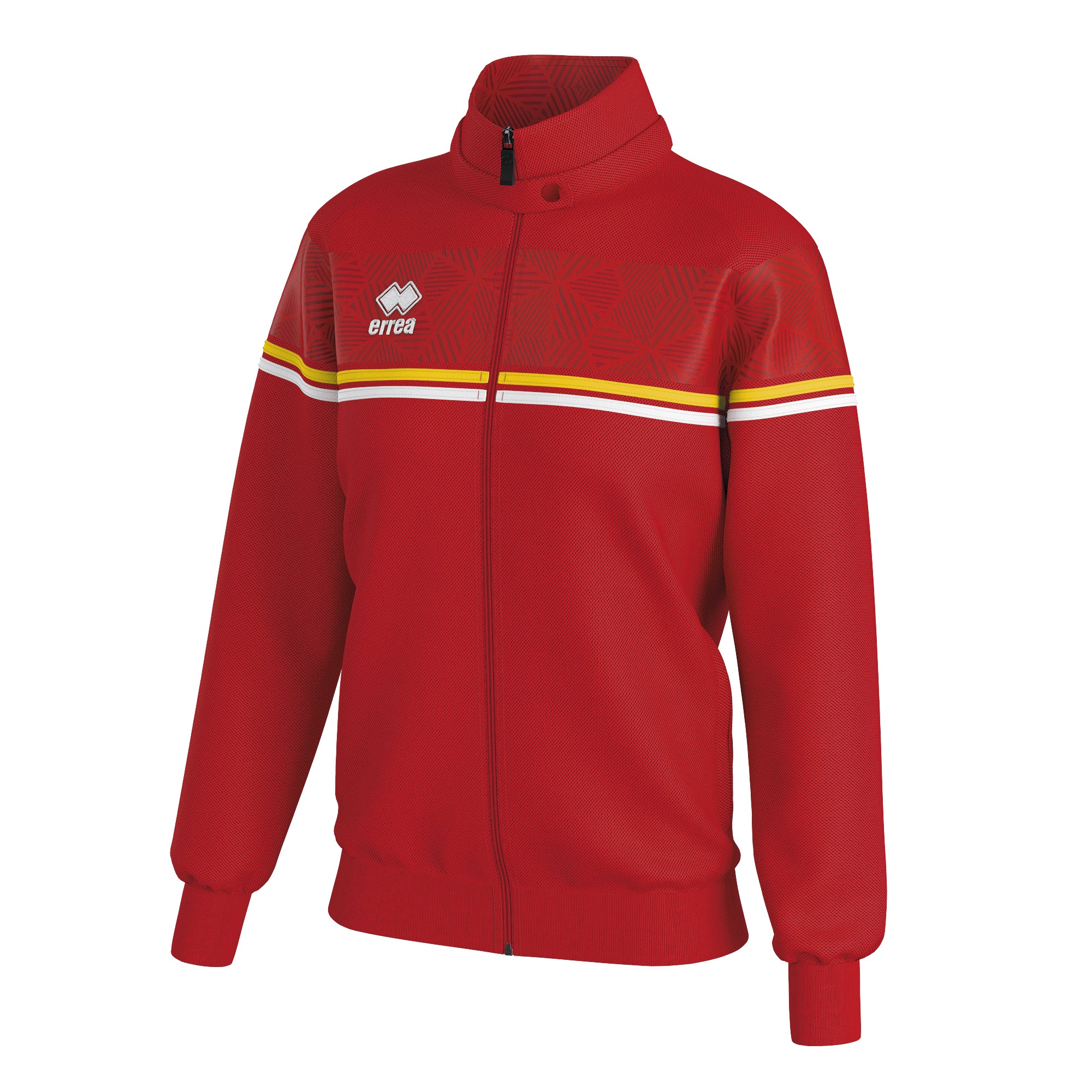 Errea Women's Diana Full-Zip Jacket (Red/Yellow/White)