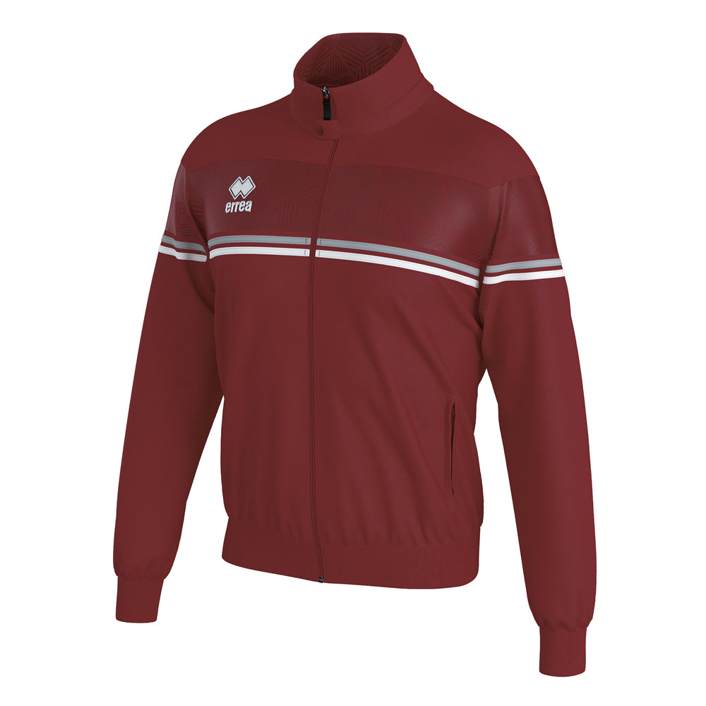 Errea Donovan Full-Zip Jacket (Maroon/Grey/White)