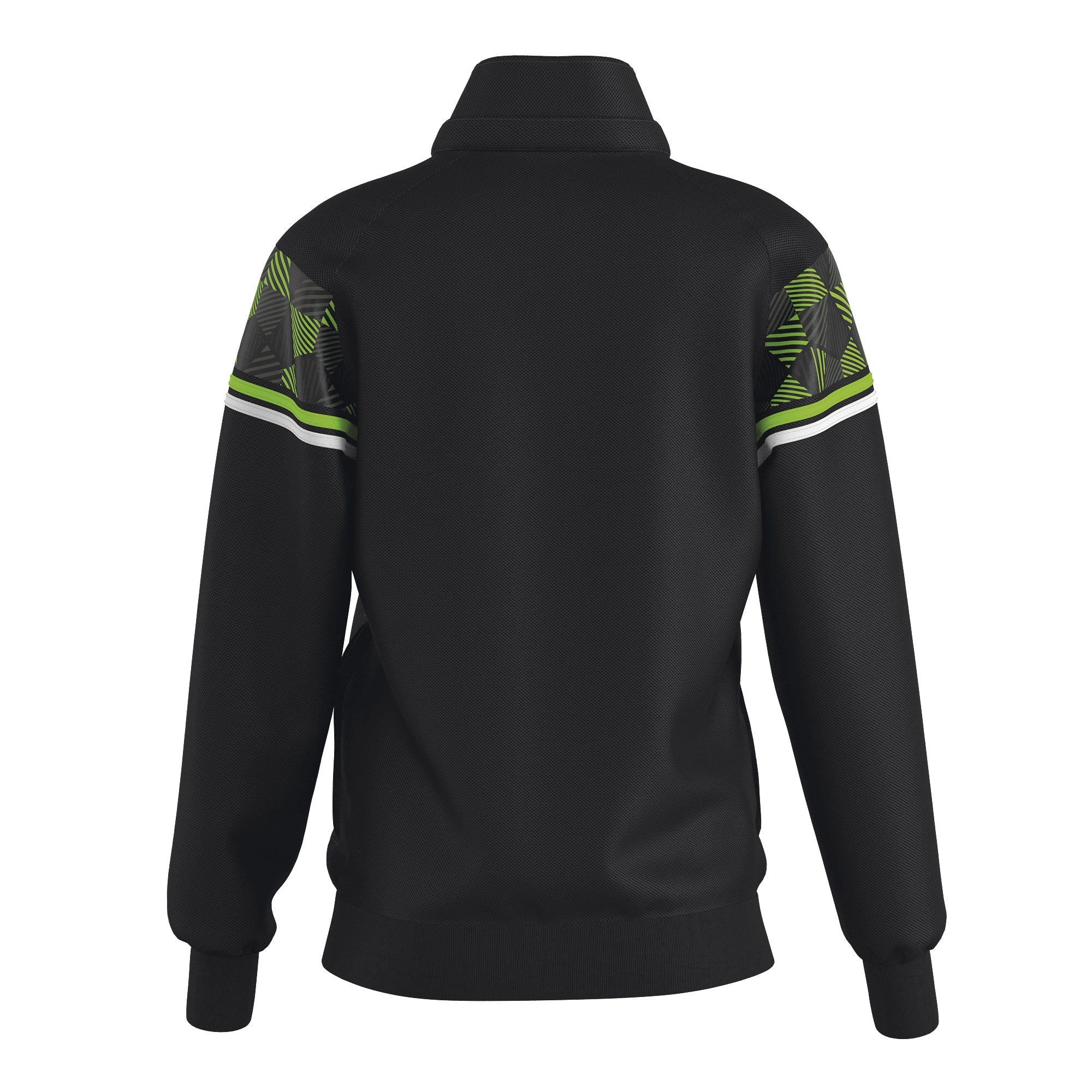 Errea Women's Diana Full-Zip Jacket (Black/Green Fluo/White)