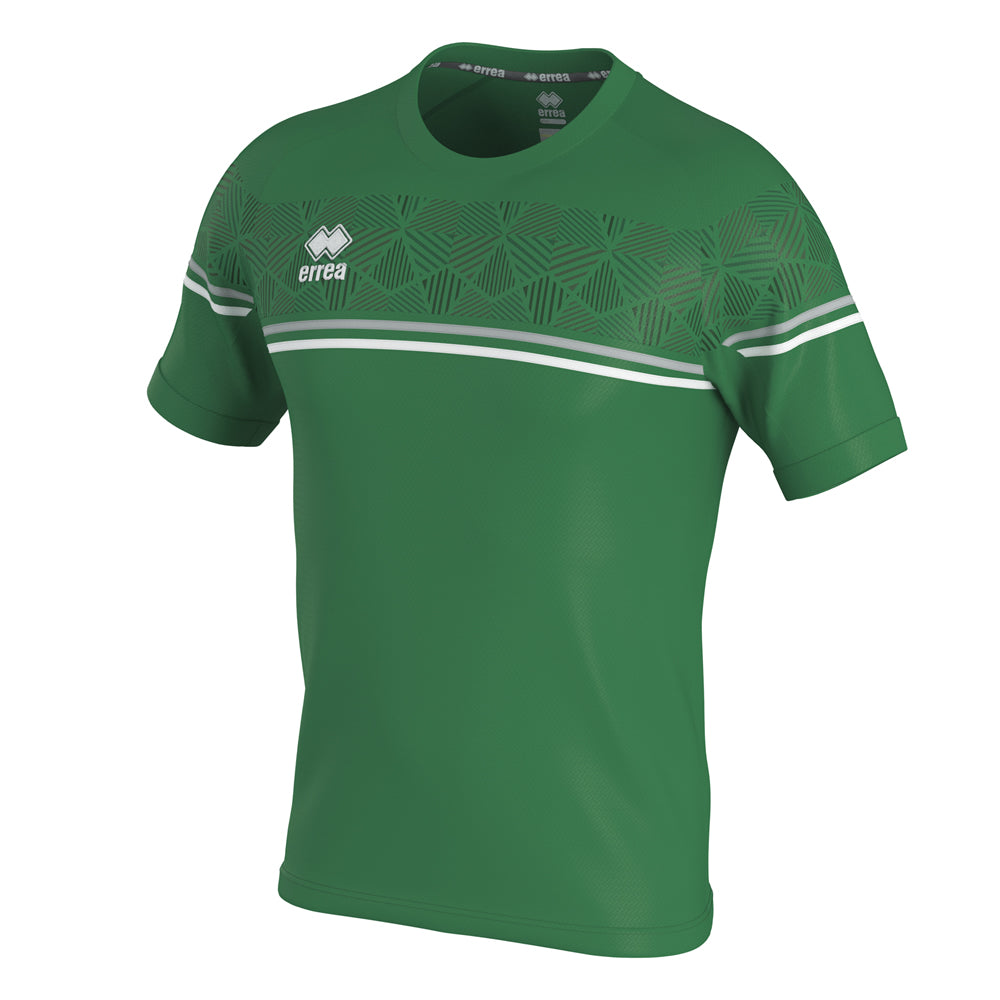 Errea Diamantis Short Sleeve Shirt (Green/Grey/White)