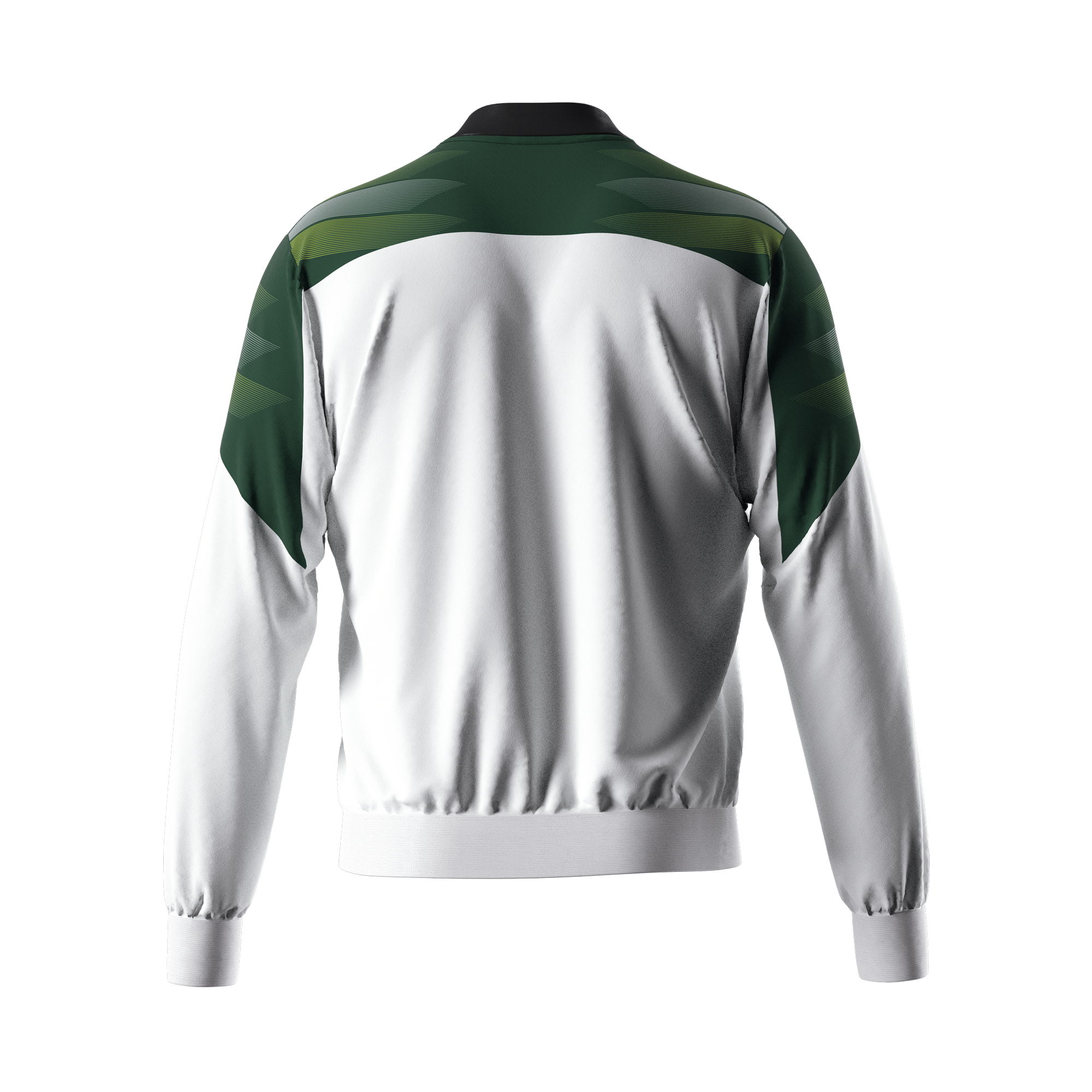 Errea Billy Jacket (White/Dark Green/Green Fluo)