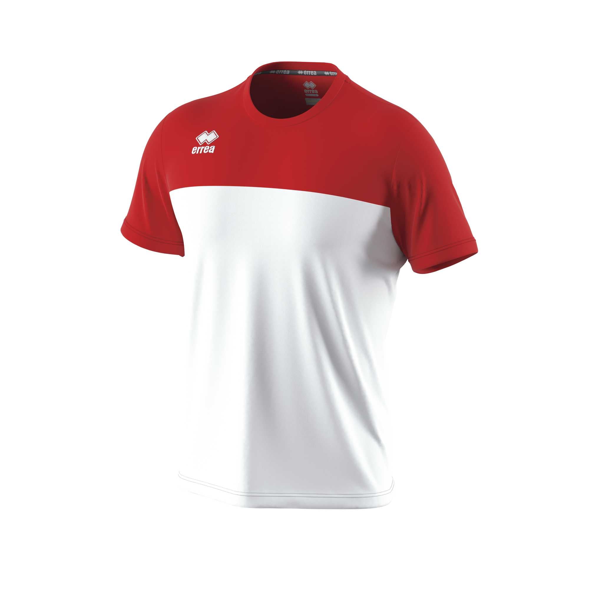 Errea Brandon Short Sleeve Shirt (White/Red)