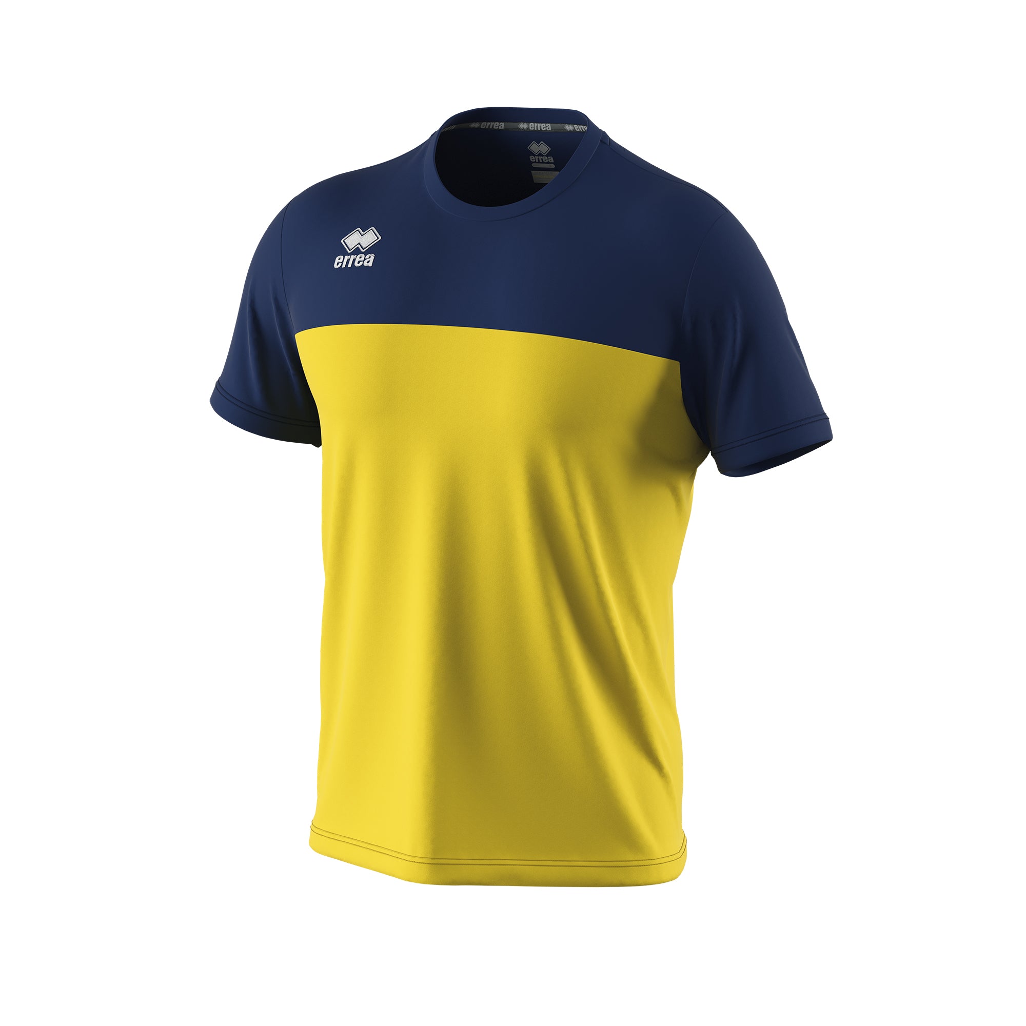 Errea Brandon Short Sleeve Shirt (Yellow/Navy)