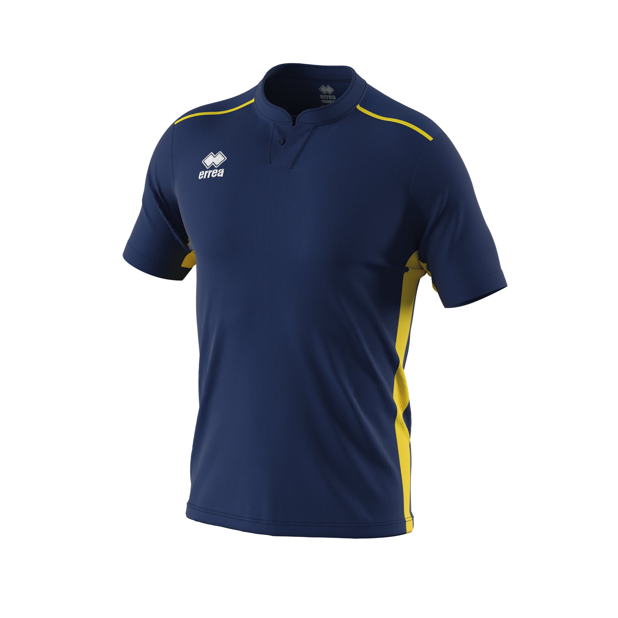 Errea Hector Short Sleeve Shirt (Navy/Yellow)