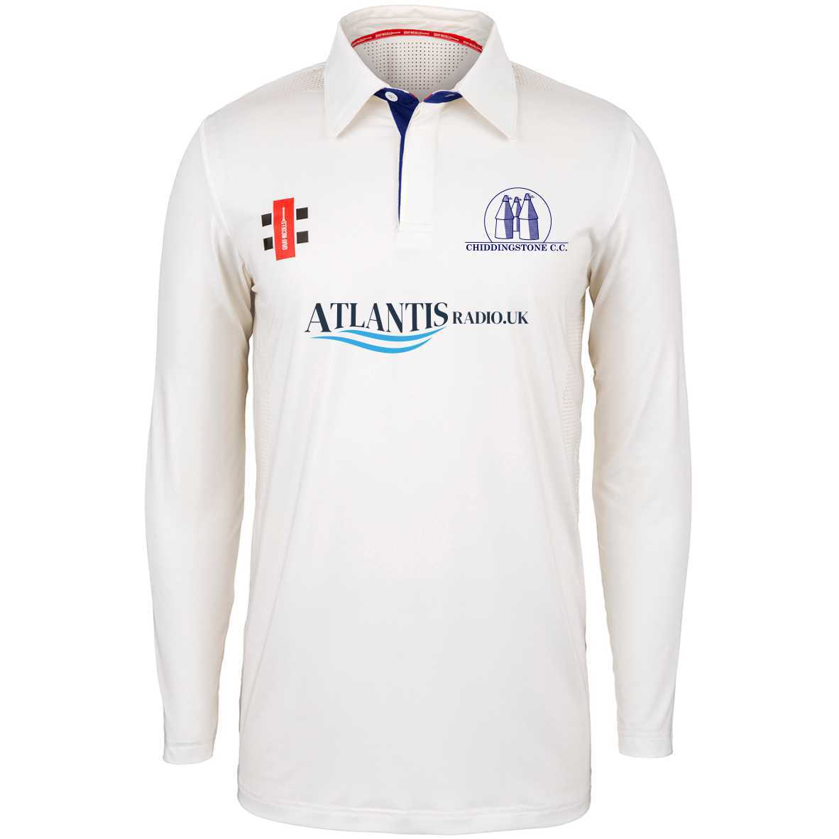 Chiddingstone CC Pro Performance Adult LS Shirt (Ivory/Navy)