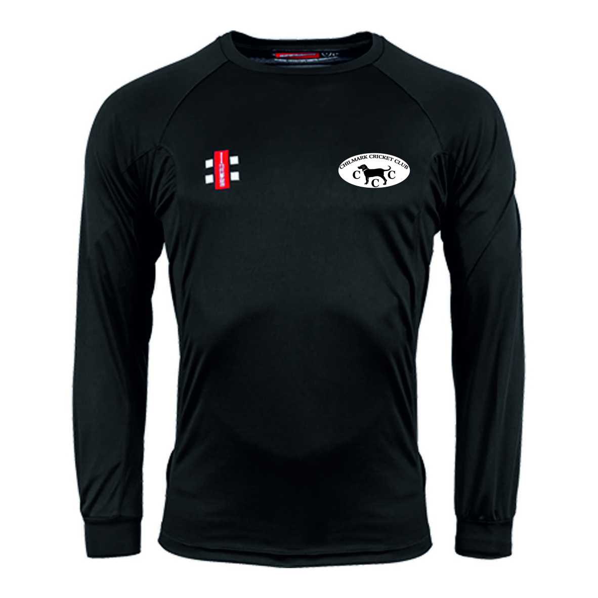 Chilmark CC Gray Nicolls Matrix LS Tee Shirt (Black)