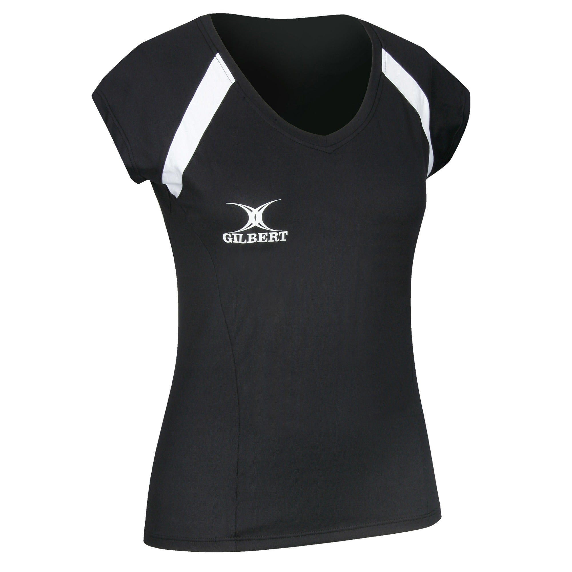 Gilbert Helix II Netball Match Top (Black)