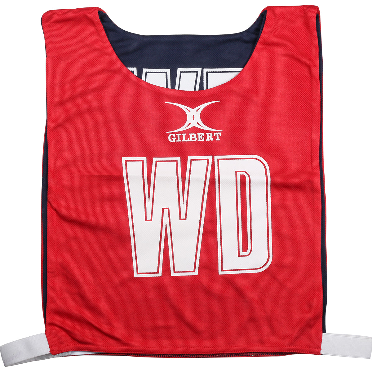 Gilbert Set of 7 Reversible Netball Bibs (Red/Navy)