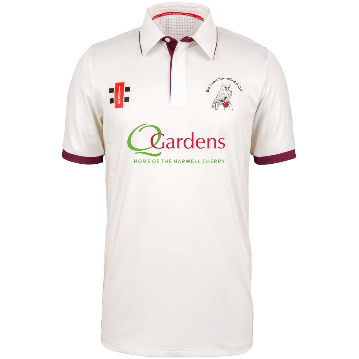 E&WHCC Pro Performance SS Shirt (Ivory/Maroon)