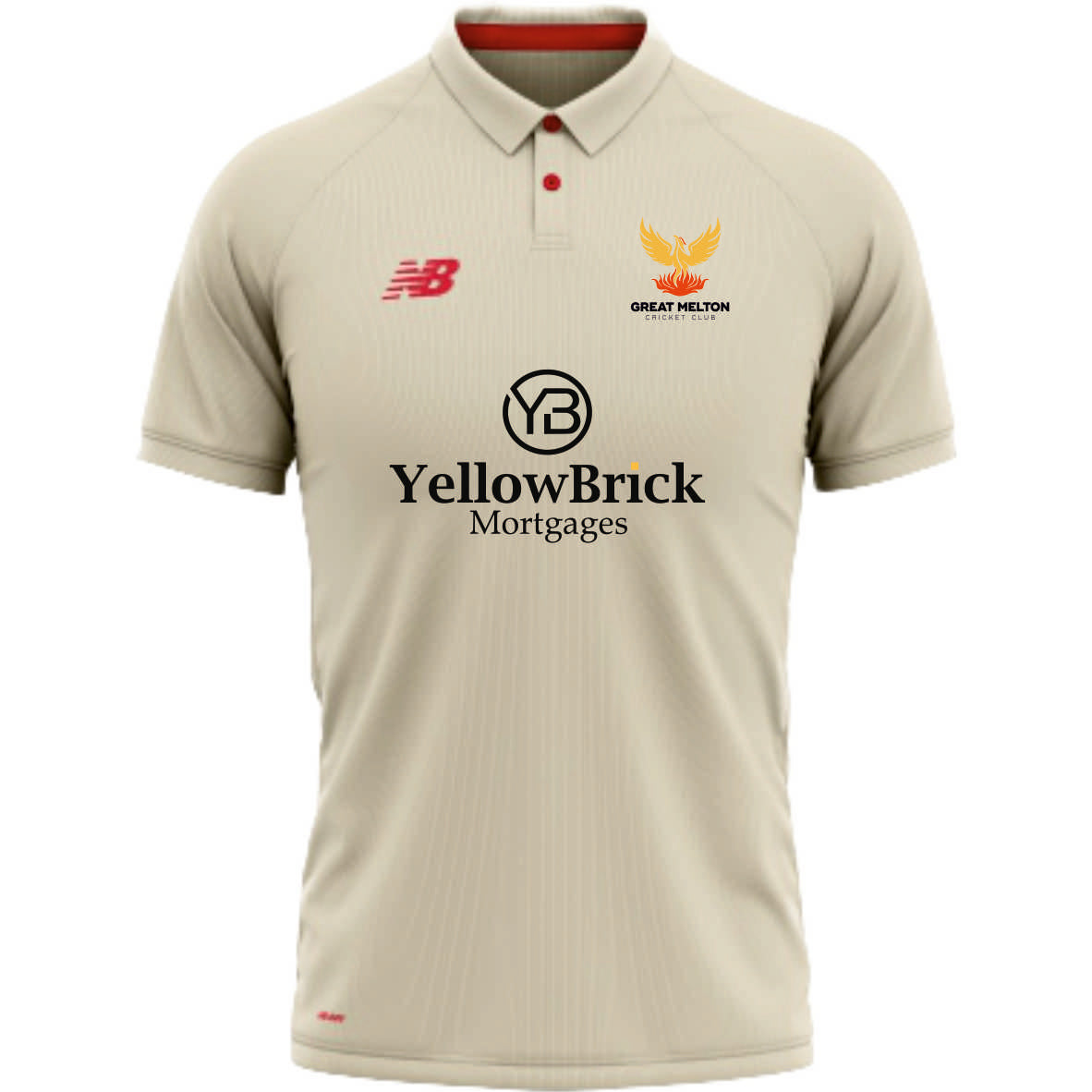 Great Melton CC New Balance SS Cricket Shirt (Angora)