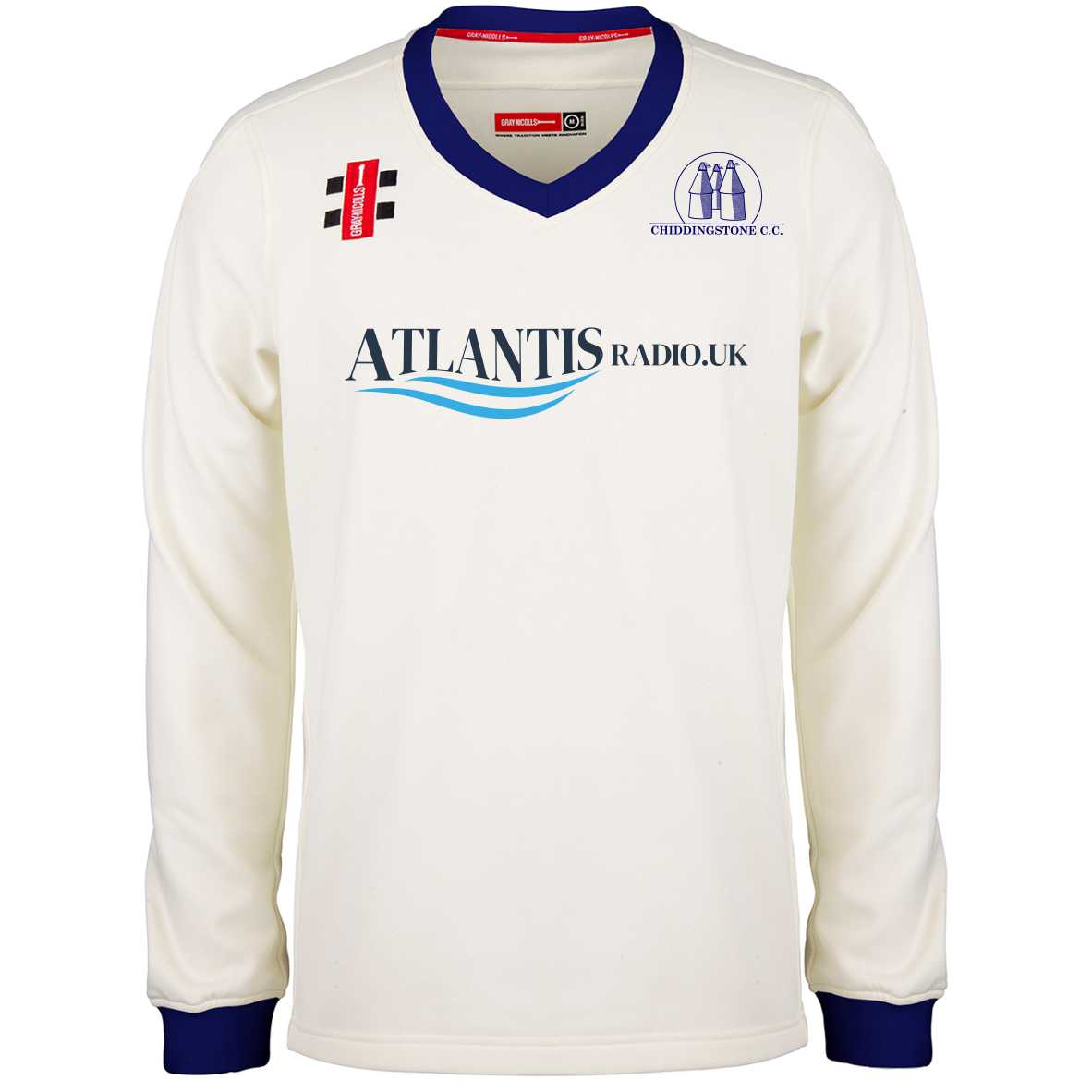 Chiddingstone CC Pro Performance Sweater (Ivory/Navy)