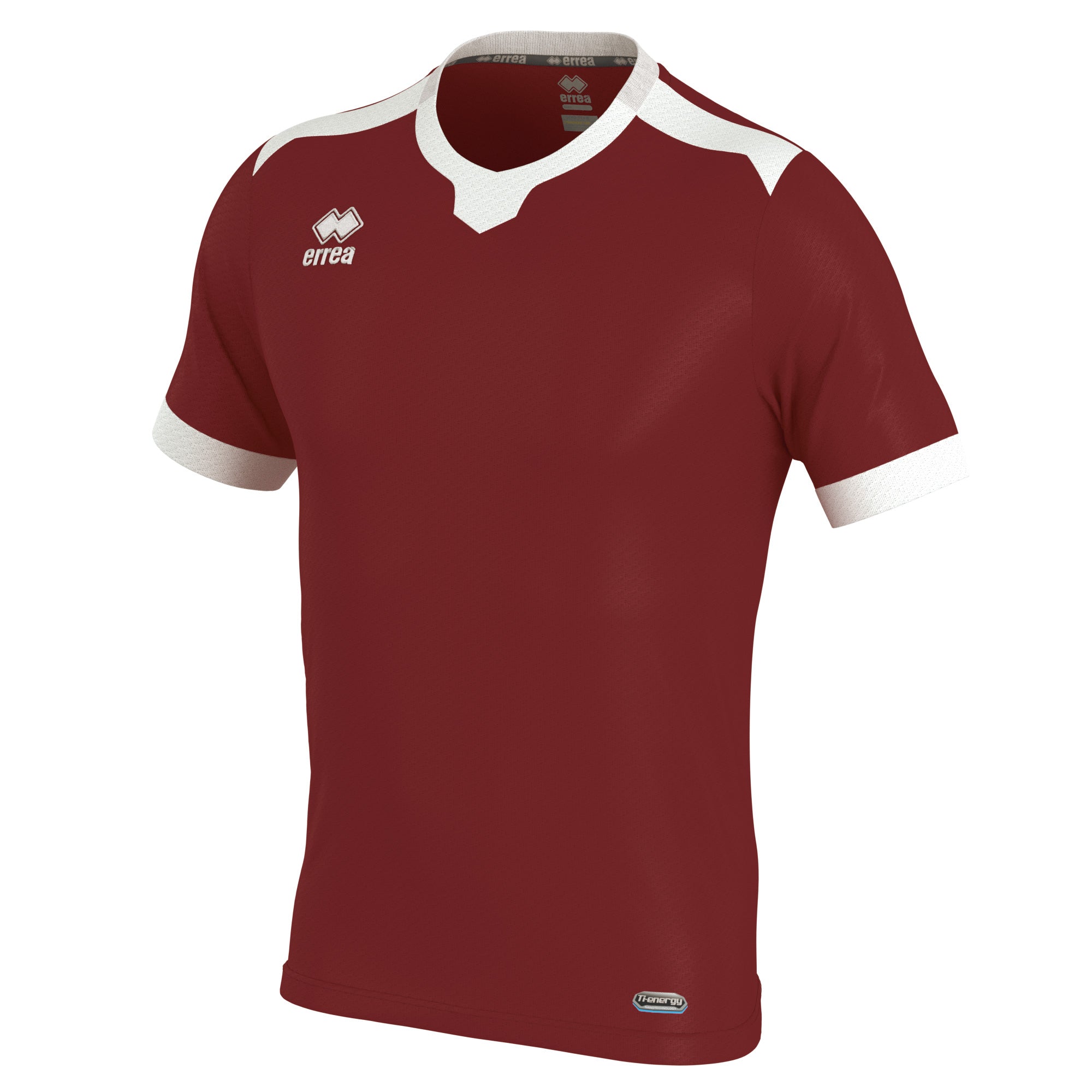 Errea Ti-MOTHY Short Sleeve Shirt (Maroon/White)