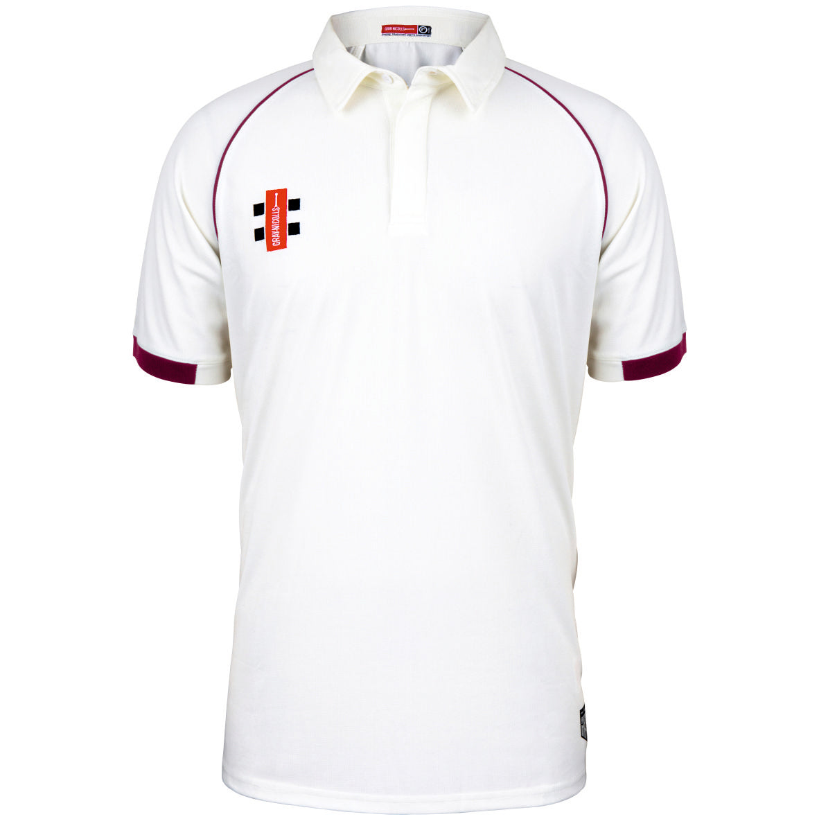 Gray Nicolls Matrix V2 SS Shirt (Ivory/Maroon)