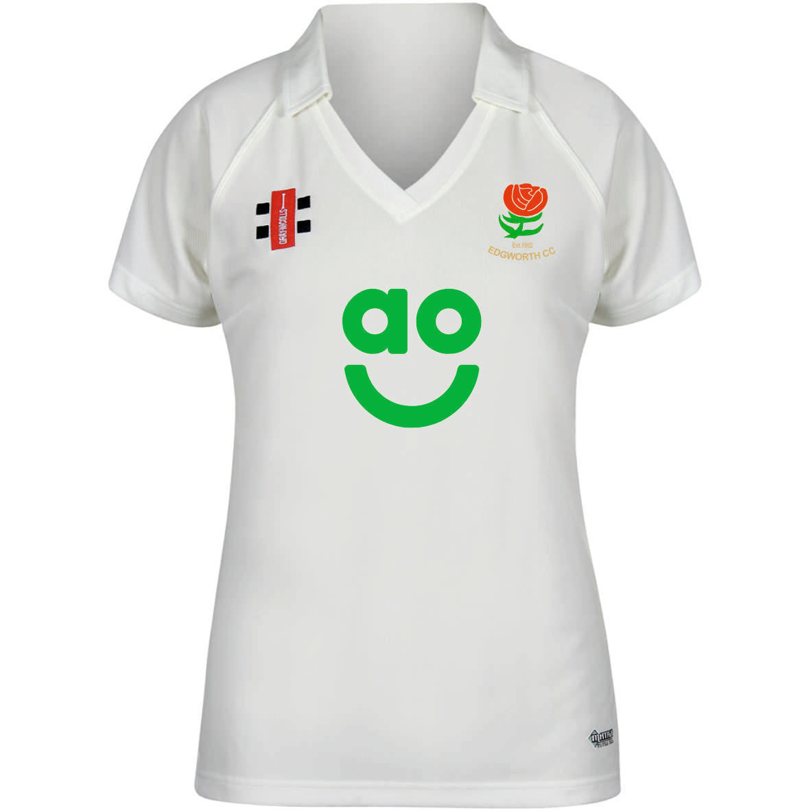 Edgworth CC Junior Gray Nicolls Womens Matrix V2 SS Shirt (Ivory)