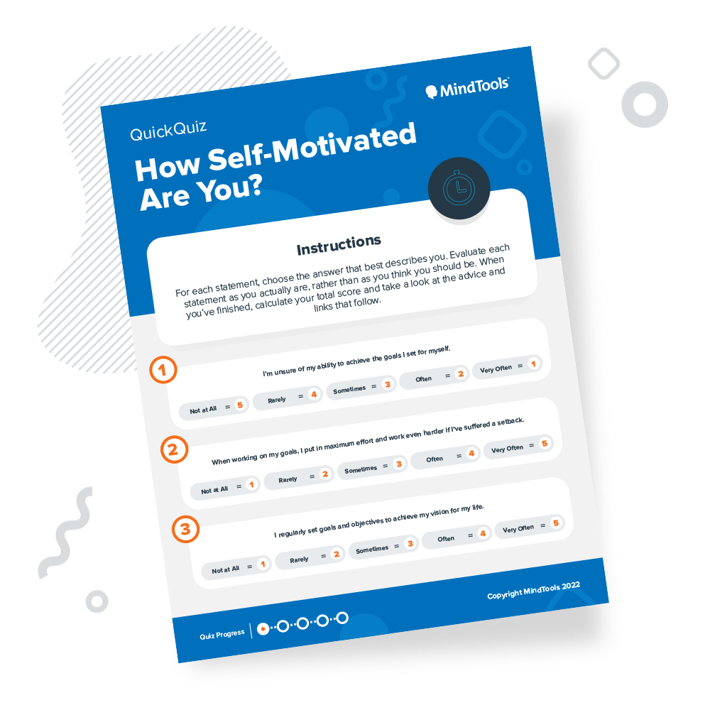 Self Motivation Quick Quiz Mind Tools Store