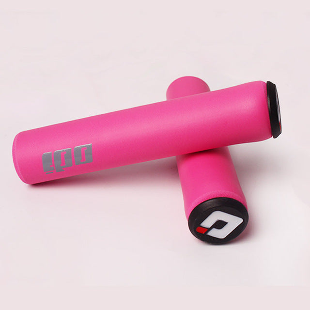 pink mountain bike grips