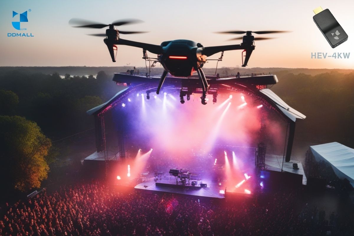 drones with hdmi encoder in concerts