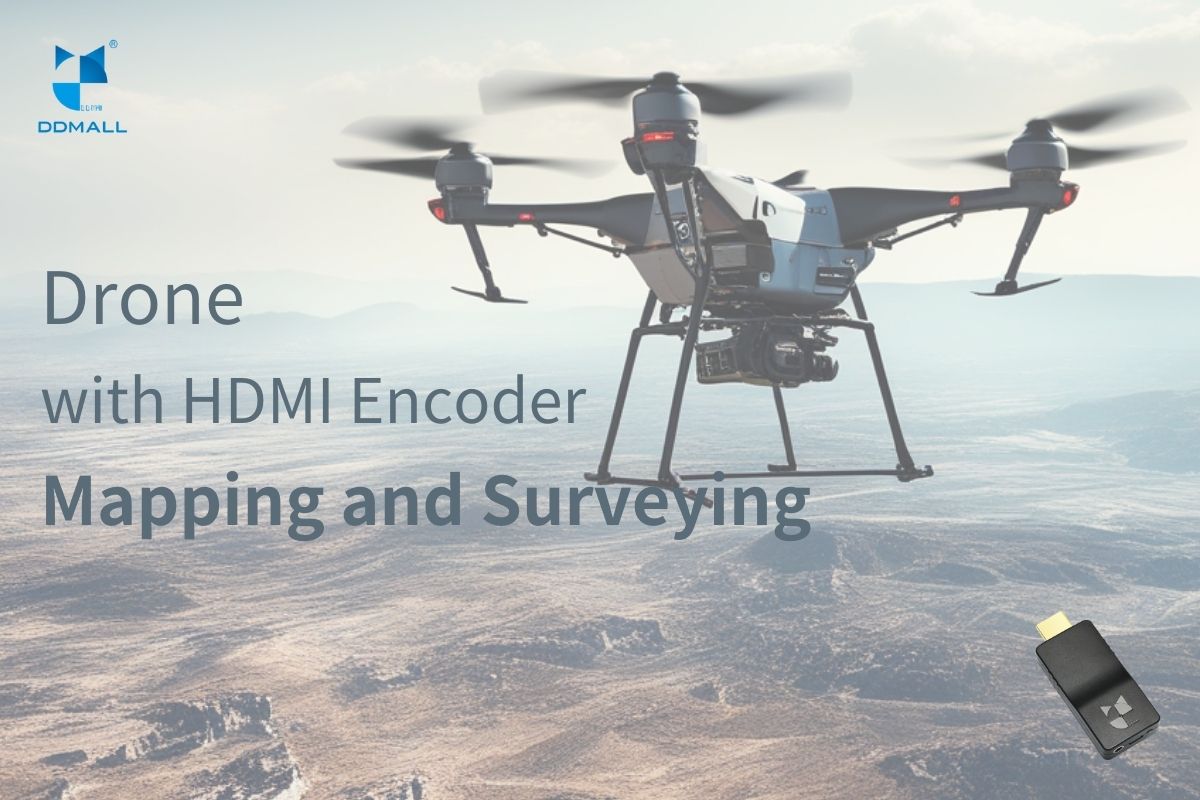 drone with hdmi encoder mapping and surveying