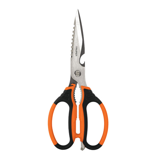 Truper 8 Serrated Blade Multi Purpose Scissors, Utility Scissors