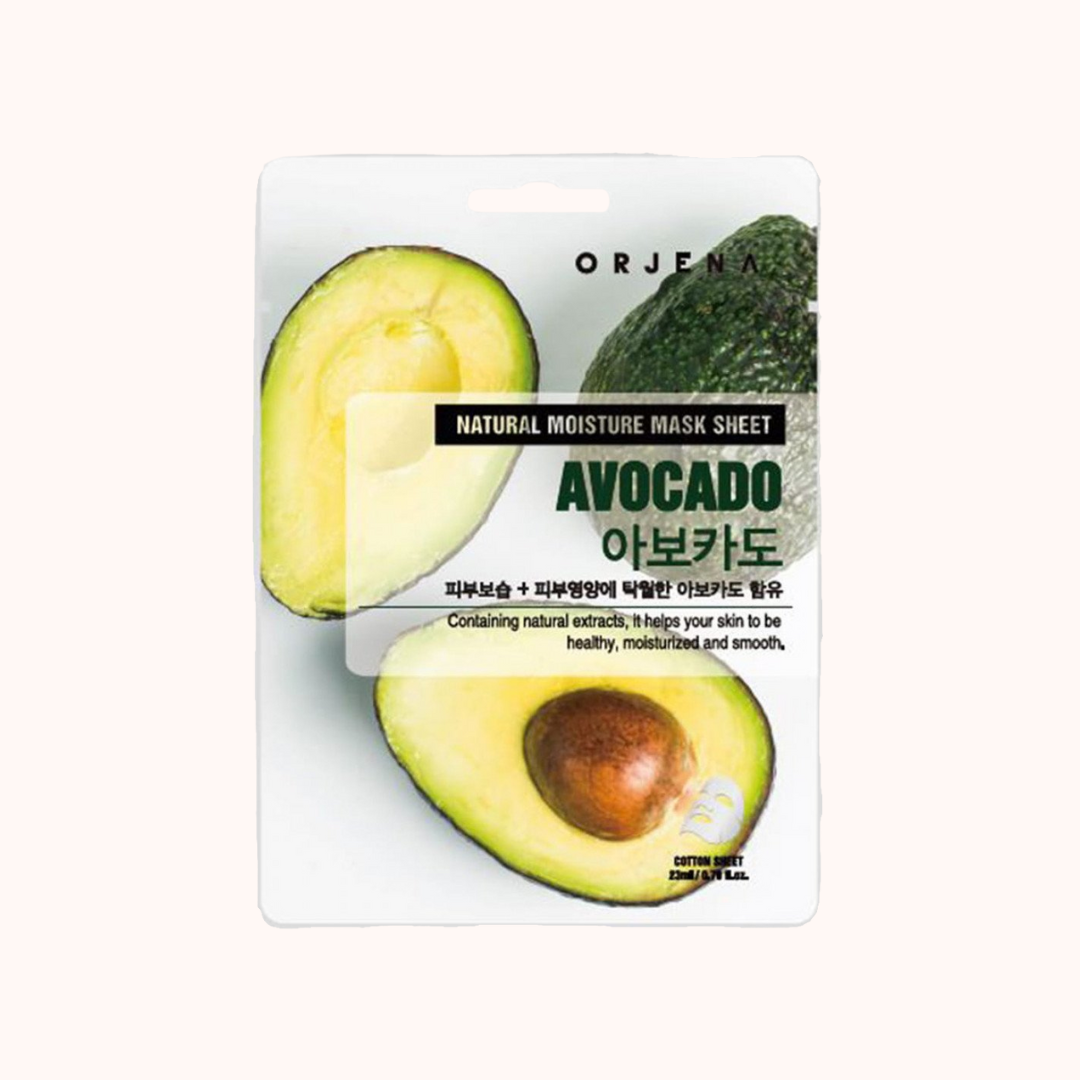 ORJENA Natural Moisture Avocado Mask Sheet 23ml - Kosmos Beauty Lаb