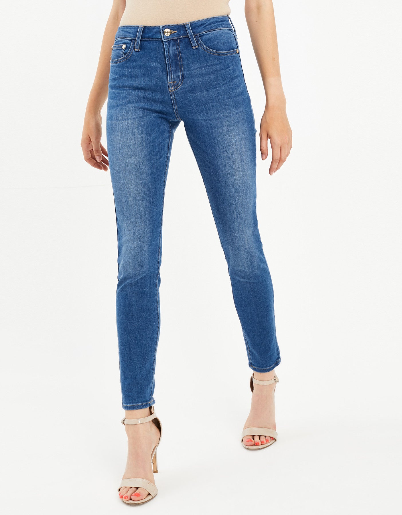 New Mid Waist Skinny Jeans | Denim Blue (EHUM)