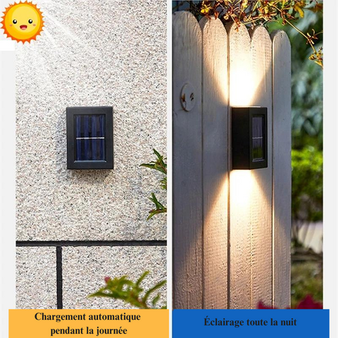 Lampe murale solaire jardin