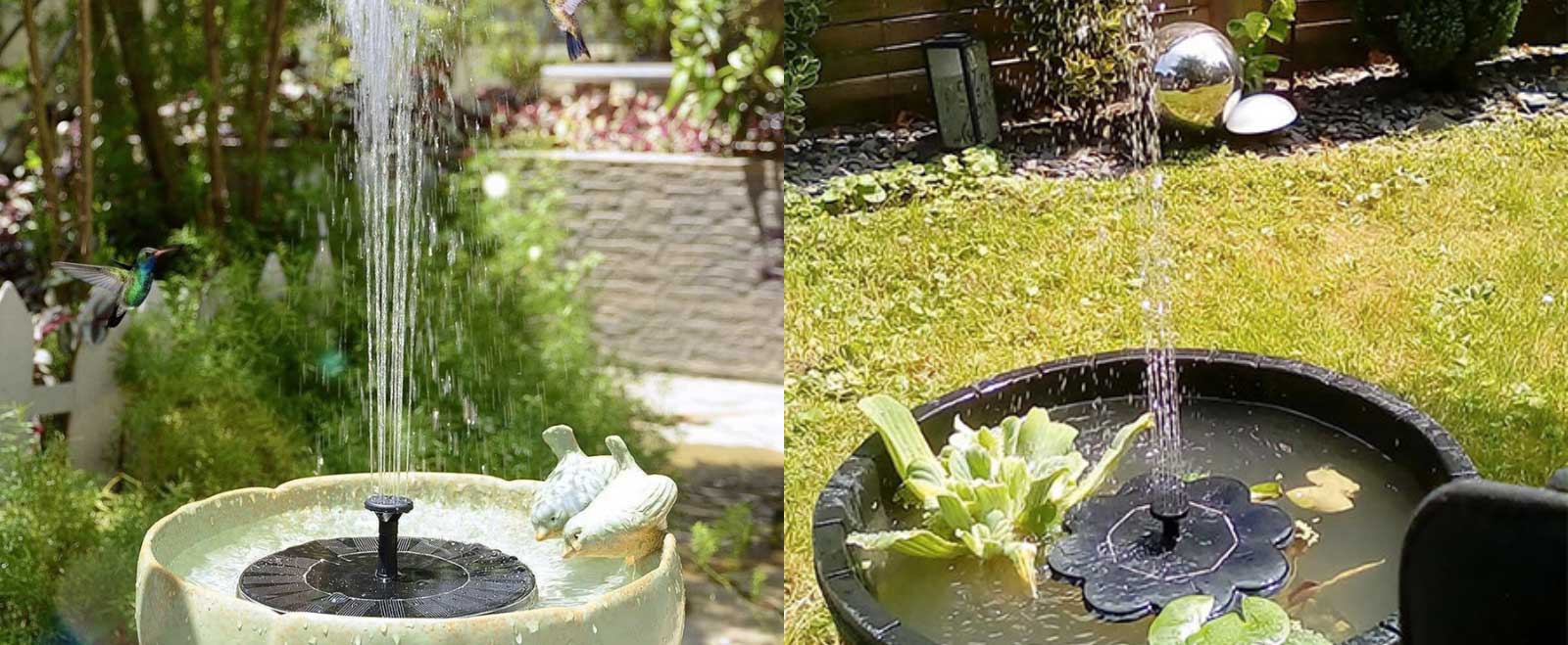 Guide des fontaines avec lampe solaire pour le jardin