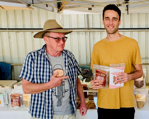 Joel and pecan farmer Greg