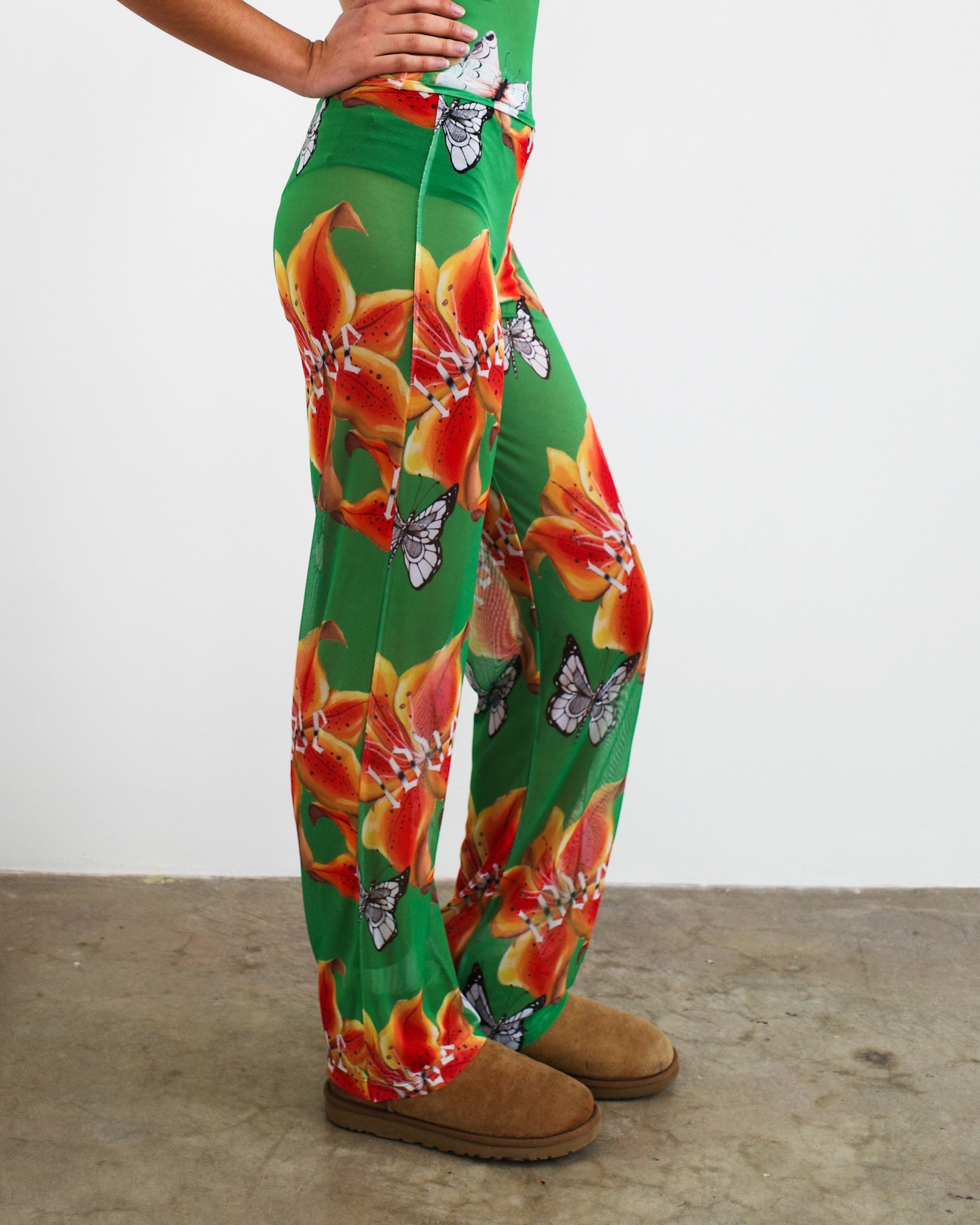 GREEN MESH PANTS from Juliet Johnstone