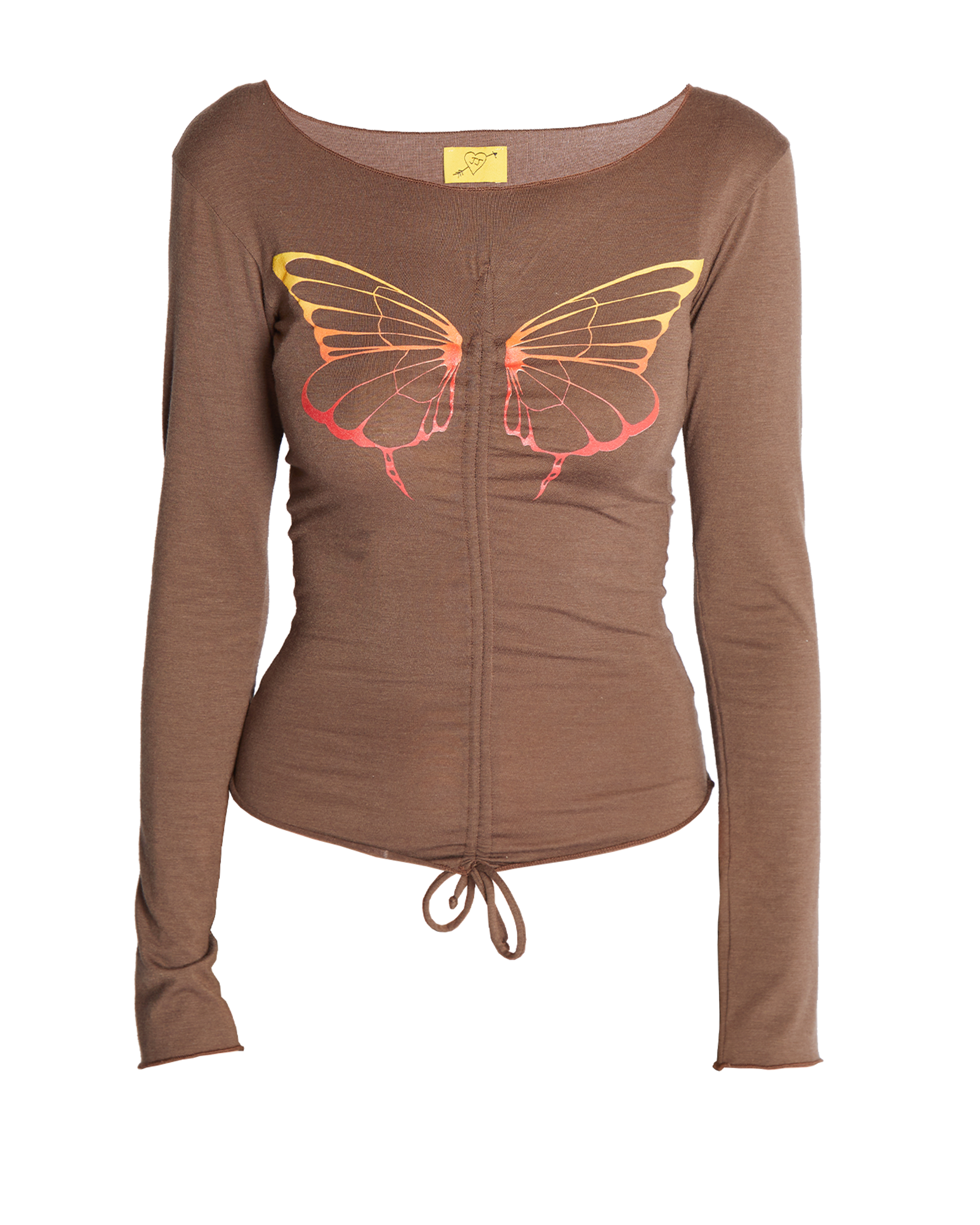 Chocolate Butterfly Cinch Long Sleeve from Juliet Johnstone