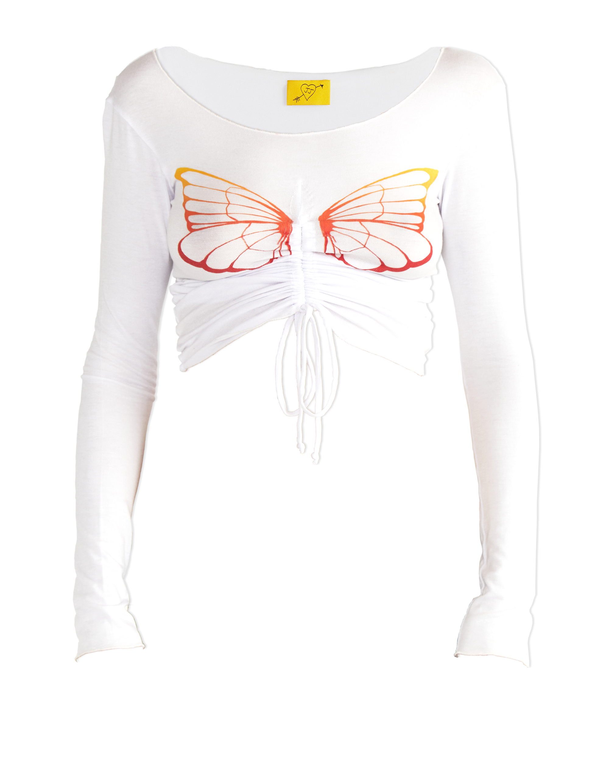 White Butterfly Cinch Long Sleeve from Juliet Johnstone