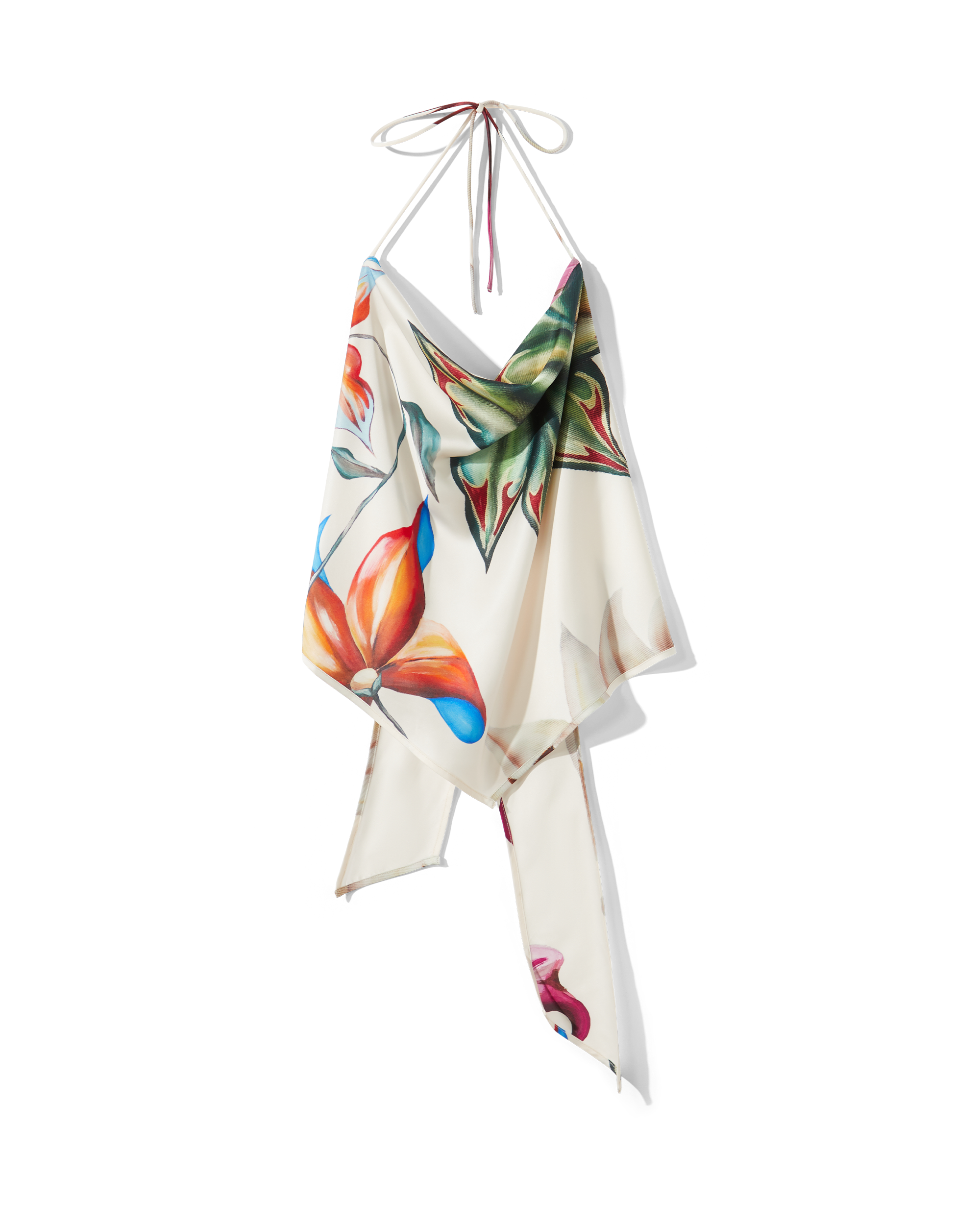 SATIN HALTER TOP