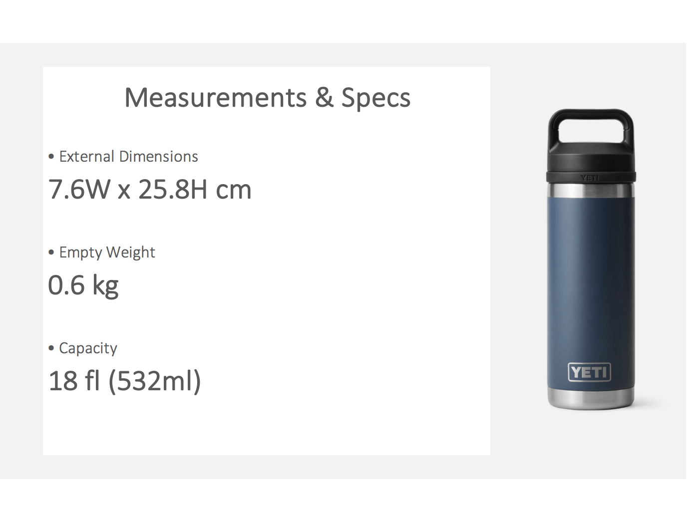 YETI Rambler 18-fl oz Stainless Steel Water Bottle in the Water